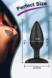 6 Modes Vibrating Anal Butt Plug with Spiral Pattern Flexible Neck