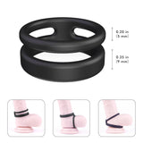 Silicone Dual Penis Ring Premium Stretchy Erection Enhancing Sex Toy