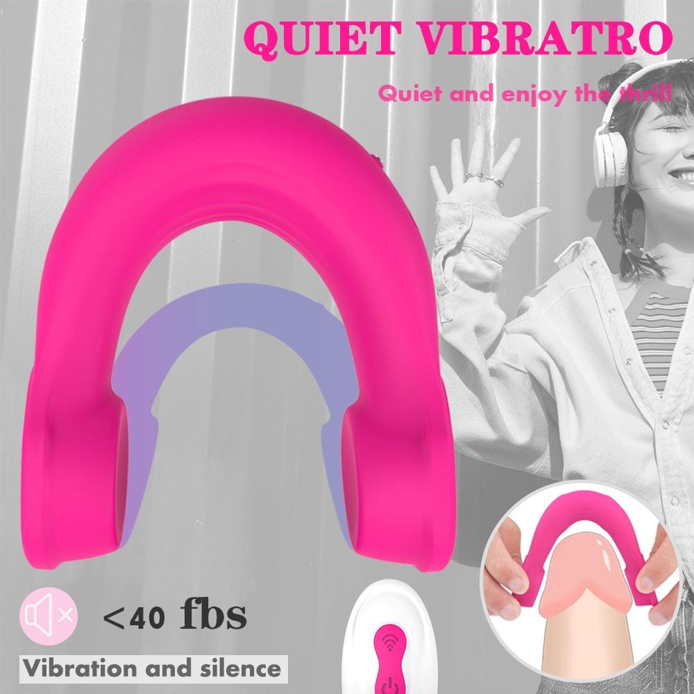 Headset Shape Silicone Penis Ring Vibrator Remote Control 9 Vibrations