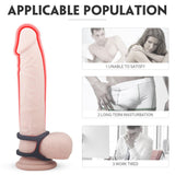 Longer Harder Silicone Dual Penis Ring Erection Enhancing Sex Toy