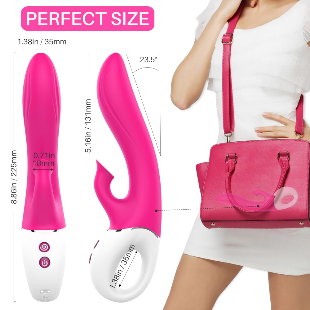 9 Suction 9 Vibration Clit G Spot Rabbit Vibrator Come-Hither Motion