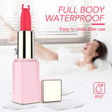 9 Modes Bullet Vibrator Discreet Lipstick with 3 Shape Silicone Heads