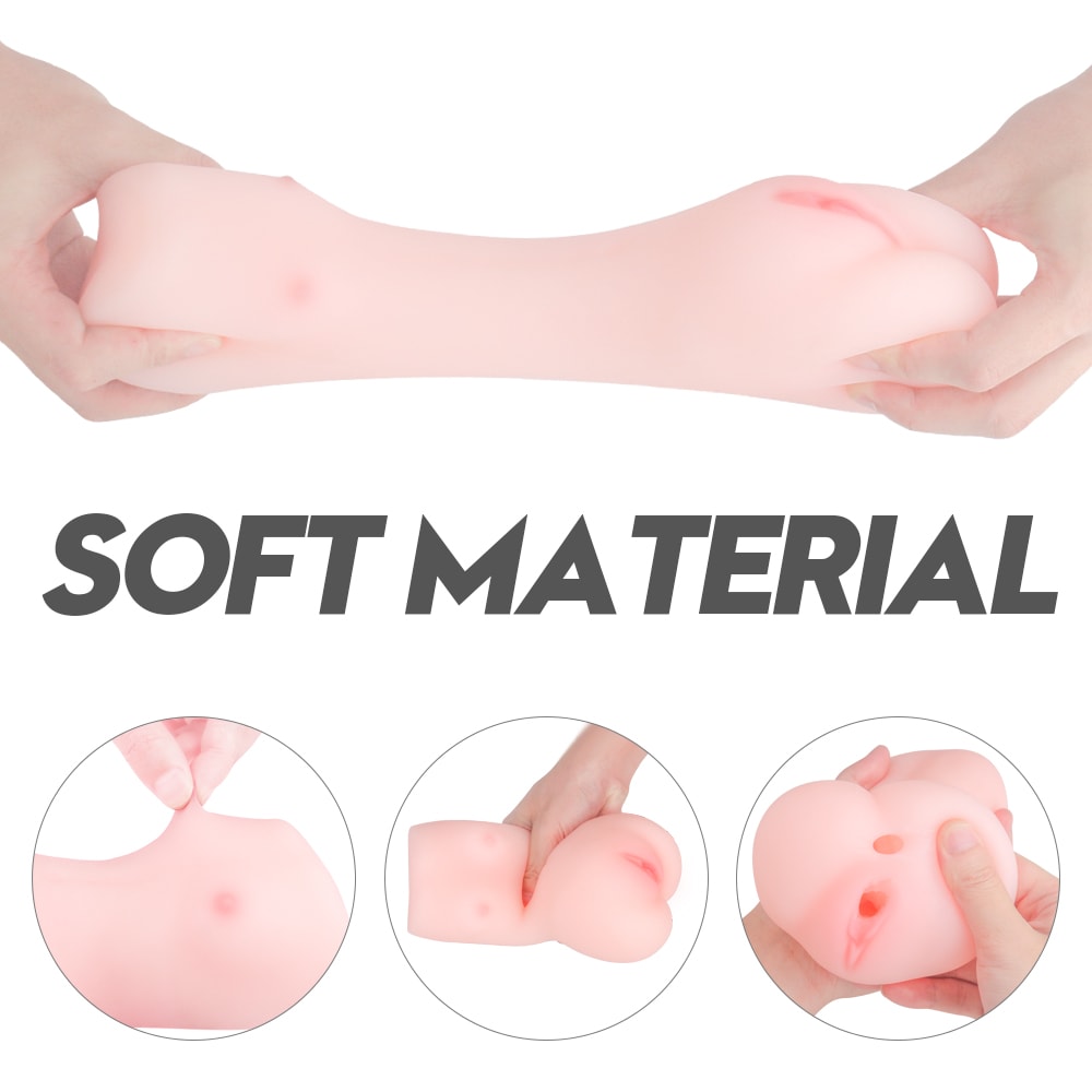 2 Channal Lifelike Sexy Figure Male Masturbator Vagina & Anus Stroker