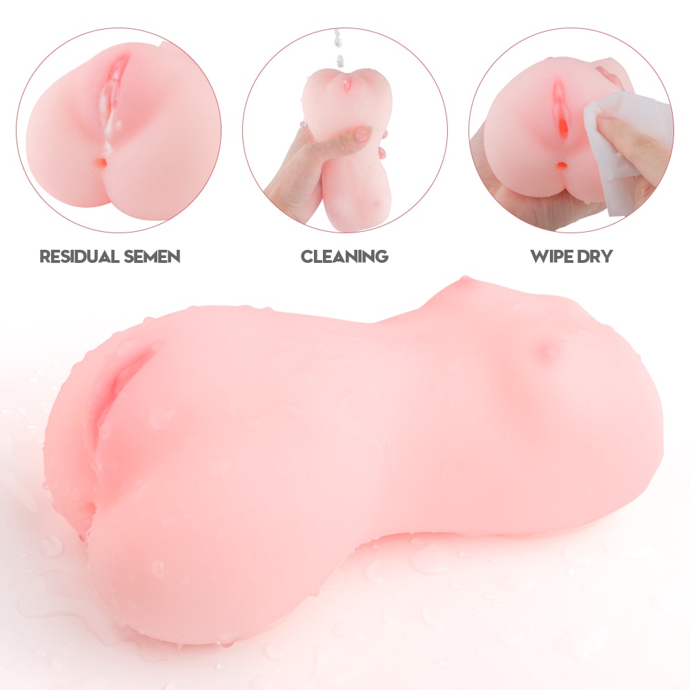 2 Channal Lifelike Sexy Figure Male Masturbator Vagina & Anus Stroker
