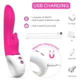 9 Suction 9 Vibration Clit G Spot Rabbit Vibrator Come-Hither Motion