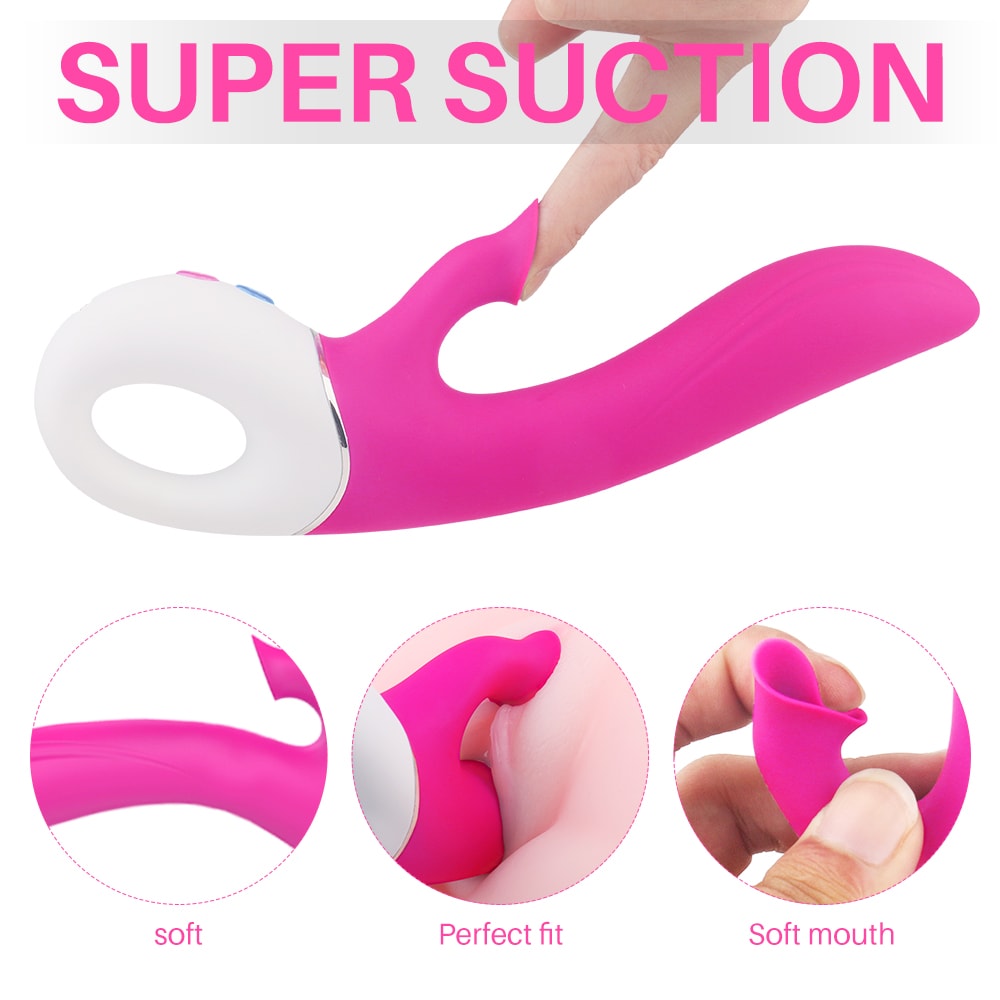 9 Suction 9 Vibration Clit G Spot Rabbit Vibrator Come-Hither Motion