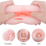 2 Channal Lifelike Sexy Figure Male Masturbator Vagina & Anus Stroker