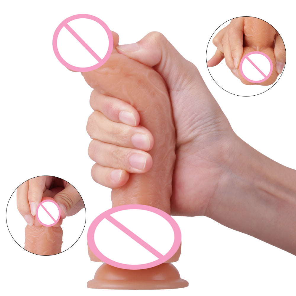 7.1 Inch Realistic G Spot Dildo For Beginner With Strong Suction Cup