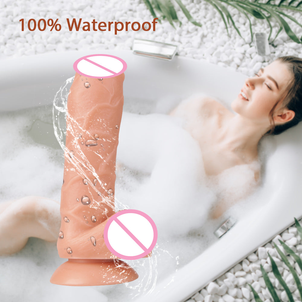 6.3 Inch Realistic Dildo With Foreskin Glans for Beginners Trainer