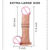 12 Inch Super Big Realistic Thick Dildo With Strong Suction Cup