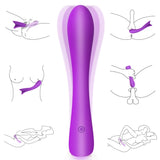 9 Patterns Ergonomic Curved Design G-Spot Vibrator for Women or Couple