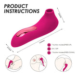 Mini Suction Clitoral Vibrator Clit Nipple Stimulator 7 Intensities