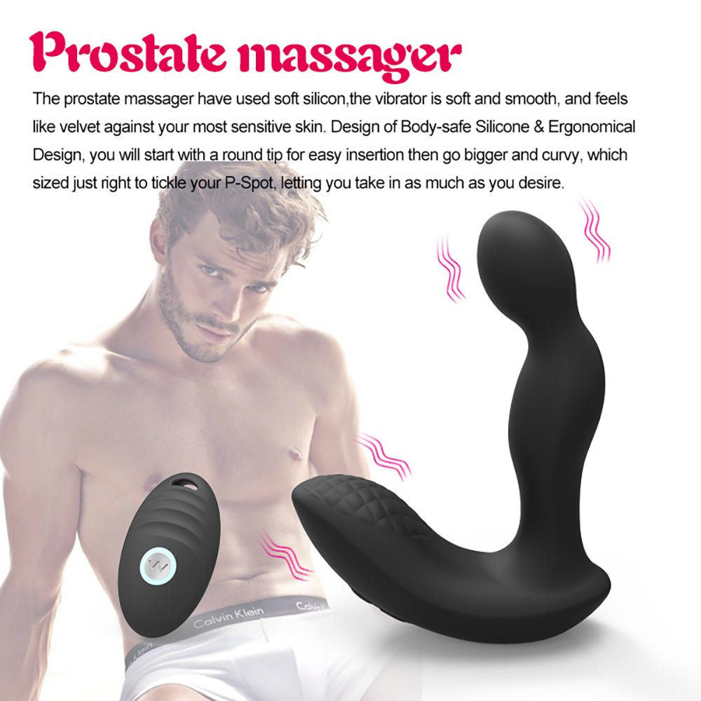 Vibrating Plug Remote Controlled 10 Modes Prostate Massager Stimulator