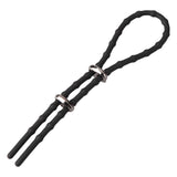 Silicone Adjustable Lasso Shaft Cock Ring Tie With 2 Lock Loops