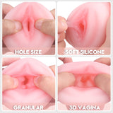 Realistic Texture 3D Vagina Men Masturbation Handheld Sucking Stroker