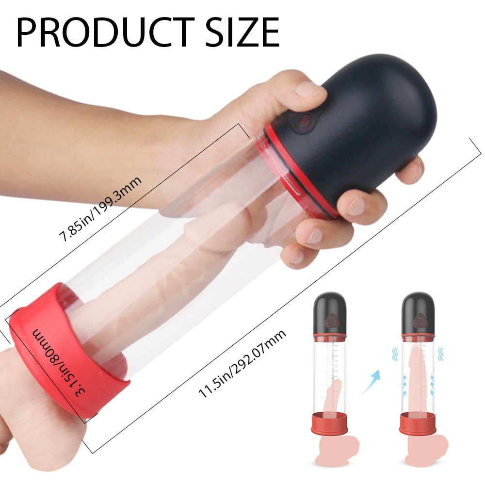 2 in 1 Electric Automatic Penis Pump with 9 Vibrations & 9 Suctions