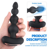 Remote Control 9 Modes Butt Plug Anal Gradient Beads Fit Snugly Orgasm