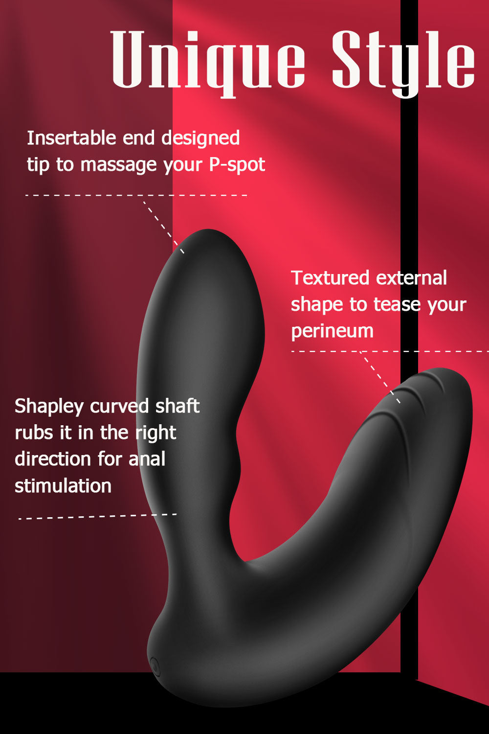 Male Vibrating Prostate Massager Anal Vibrator with 11x11 Stimulations