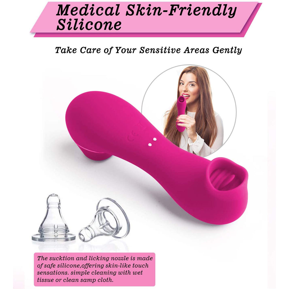 2 In 1 Clitoral Sucking and Licking G Spot Vibrator 10 Dual Stimulation image image picture