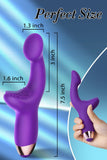 10 Modes Silicone G-spot Vibrator with Clit Tickler for Female Couples