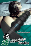 16-Mode Flexible Vibrating Anal Beads Butt Plug with Removable Bullet