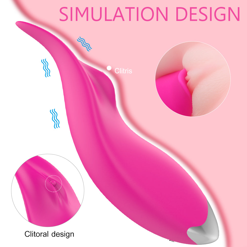 Rechargeable 9 Strong Stimulations Tongue Licking Butterfly Vibrator