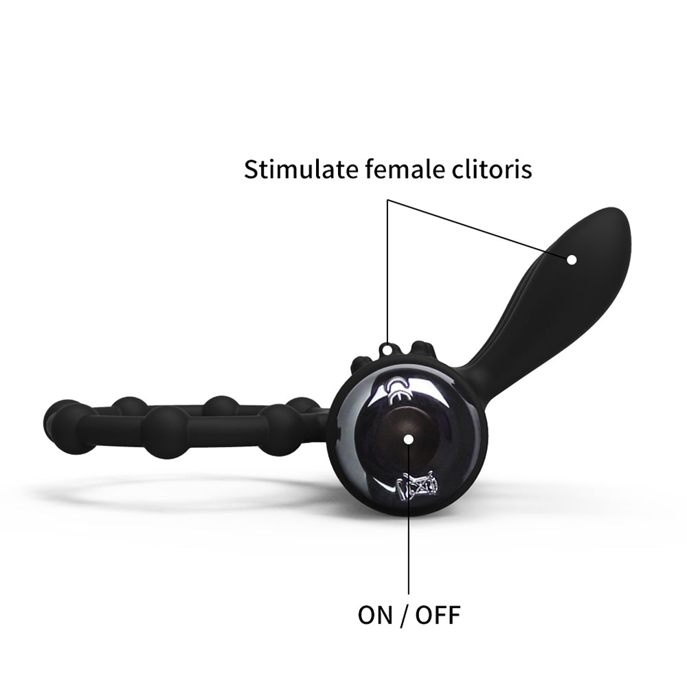 Penis Ring Vibrator With Rabbit Ears Mini Bullet Clitoris Stimulator