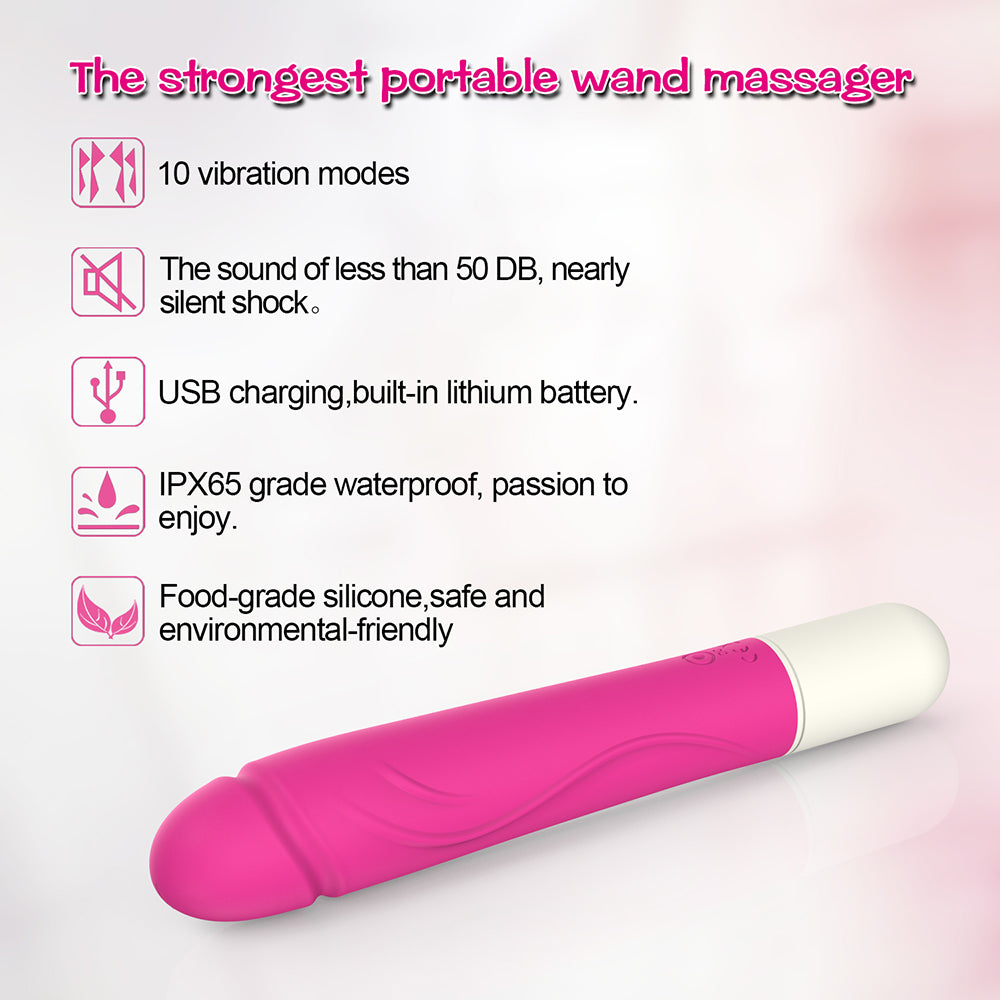 G Spot Vibrator Realistic Dildo for Women with 10 Modes Rechargeable