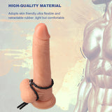 Silicone Adjustable Lasso Shaft Cock Ring Tie With 2 Lock Loops