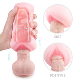 Realistic Texture 3D Vagina Men Masturbation Handheld Sucking Stroker