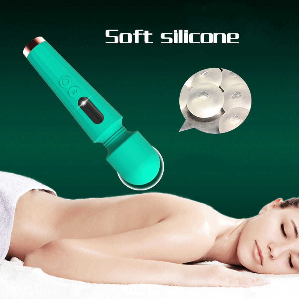 10 Modes Waterproof Silicone Wand Vibrator Perfect for Tension Relief