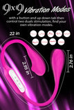 Double Ended Dildo Vibrator Stroking Stimulator with 9 Vibrations