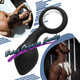 Silicone Tapered Butt Plug with Safe Pull Ring Curved Shaft Anal Play