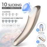 Suction G-Spot Clitoral Vibrator Waterproof 10 Sucking & 5 Vibrating
