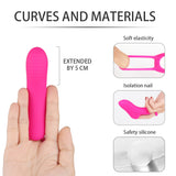 9 Modes Rechargeable Finger Vibrator Avoid Nail Scratching with Remote