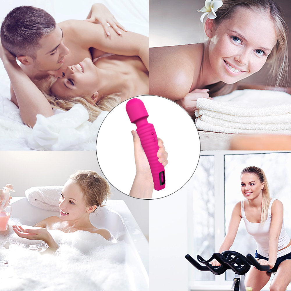 360° Flexible Neck 9 Intensities Wand Massager with 9 Color LED Lights