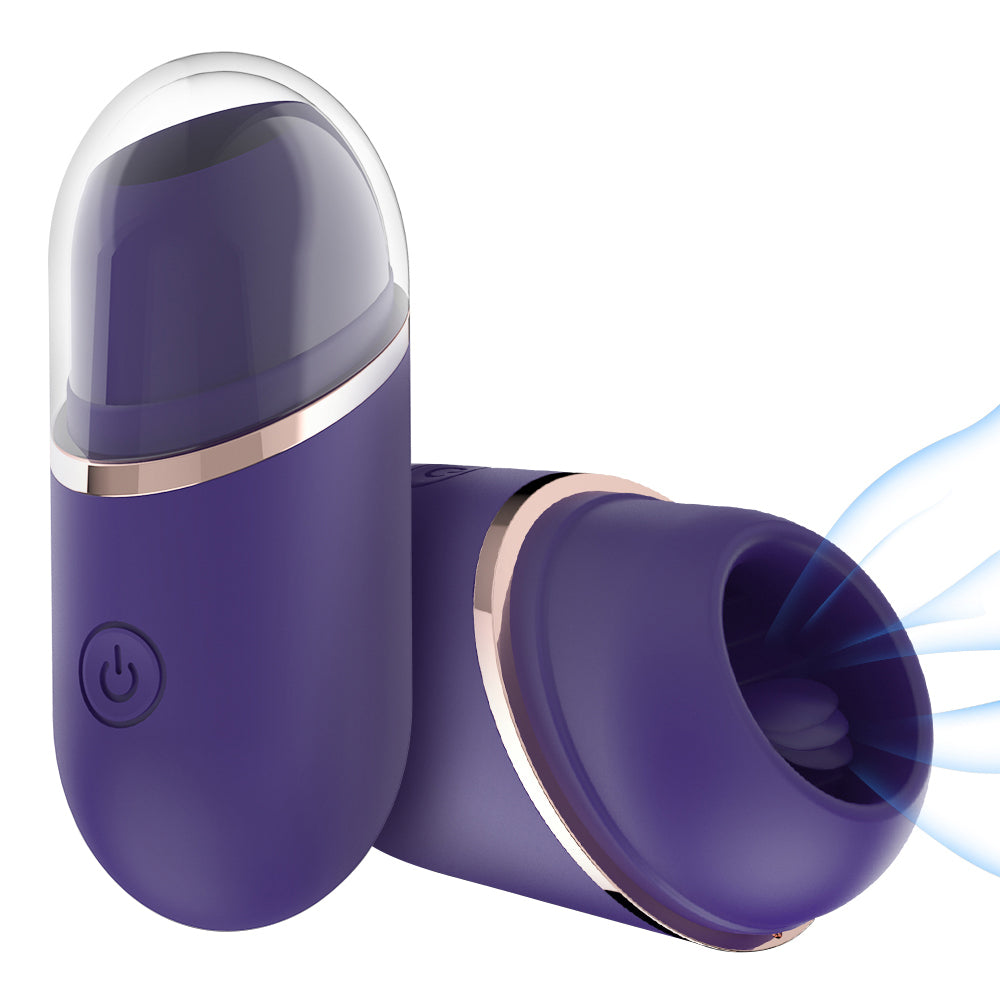 9 Function Clitoral Vibrator Tongue Licking Nipple Stimulator Mini Toy