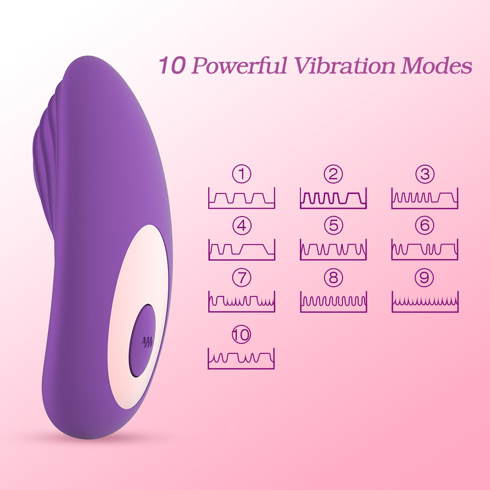 Wireless 10-Mode Silicone Wearable Vibrator Clit Anus Nipple Stimulator