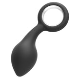 Silicone Tapered Butt Plug with Safe Pull Ring Curved Shaft Anal Play