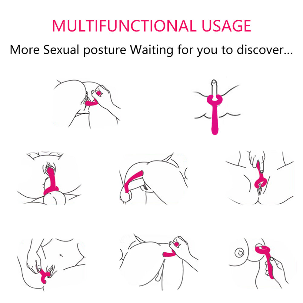3 Stimulating Points 7 Patterns Couples Vibrator Vagina Penis Massager