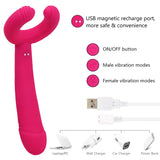 3 Stimulating Points 7 Patterns Couples Vibrator Vagina Penis Massager