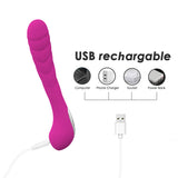 7 Frequencies Ultra Soft Bendable Rechargeable Dildo G-Spot Vibrator