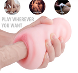 Realistic Texture 3D Vagina Men Masturbation Handheld Sucking Stroker