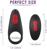 Remote Control Silicone Vibrating Penis Ring with Double Ring 9 Speeds