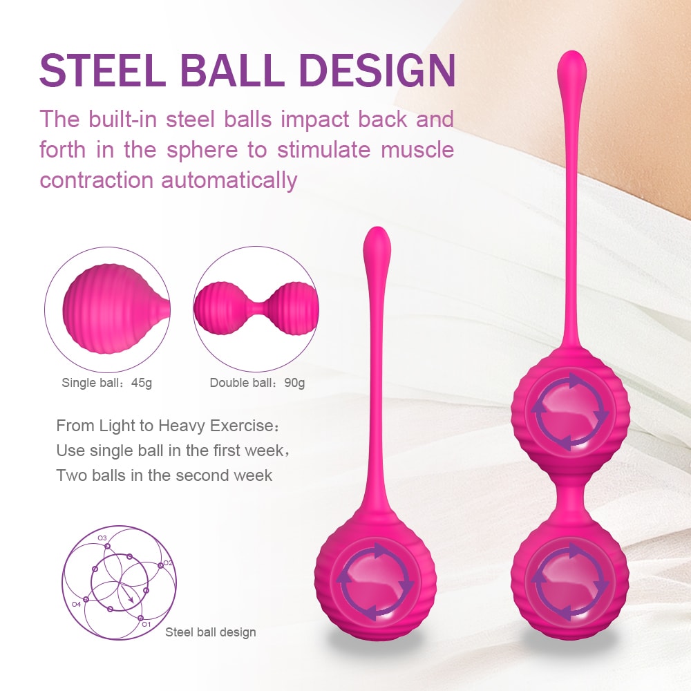 Built-in Steel 2 Exercise Weights Kit Ben Wa Balls