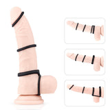 Adjustable Silicone 4 Sizes Penis Ring Set Multi-Combination Play
