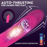 17.7 Inch Realistic Double-Ended Dildo G-spot 9 Vibrations*9 Pulses