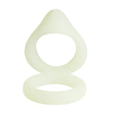 Silicone Dual Penis Ring Noctilucent Cock Ring for Erection Enhancing