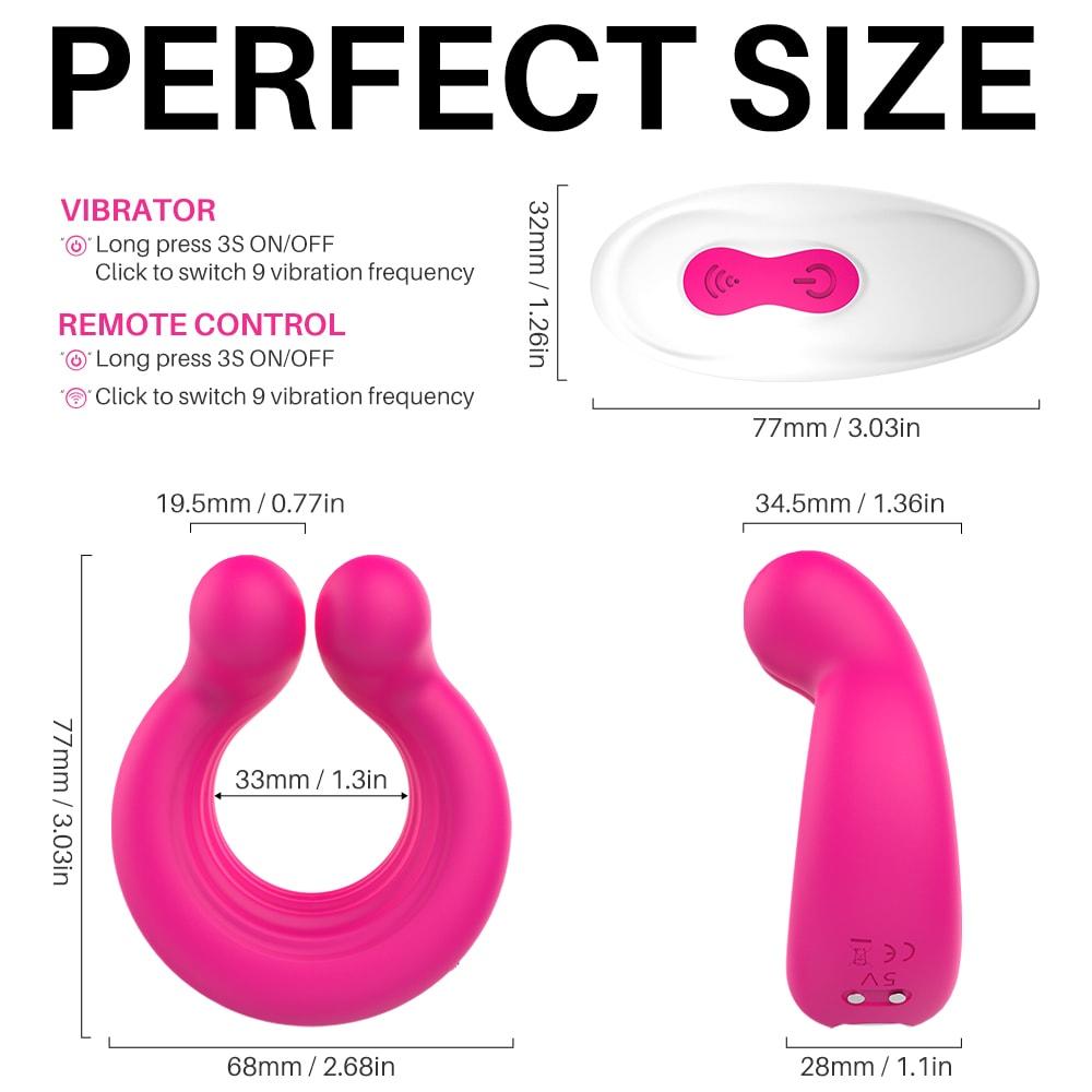 Vibrating Cock Penis Ring 9 Vibrations Clitoris Couple Stimulator
