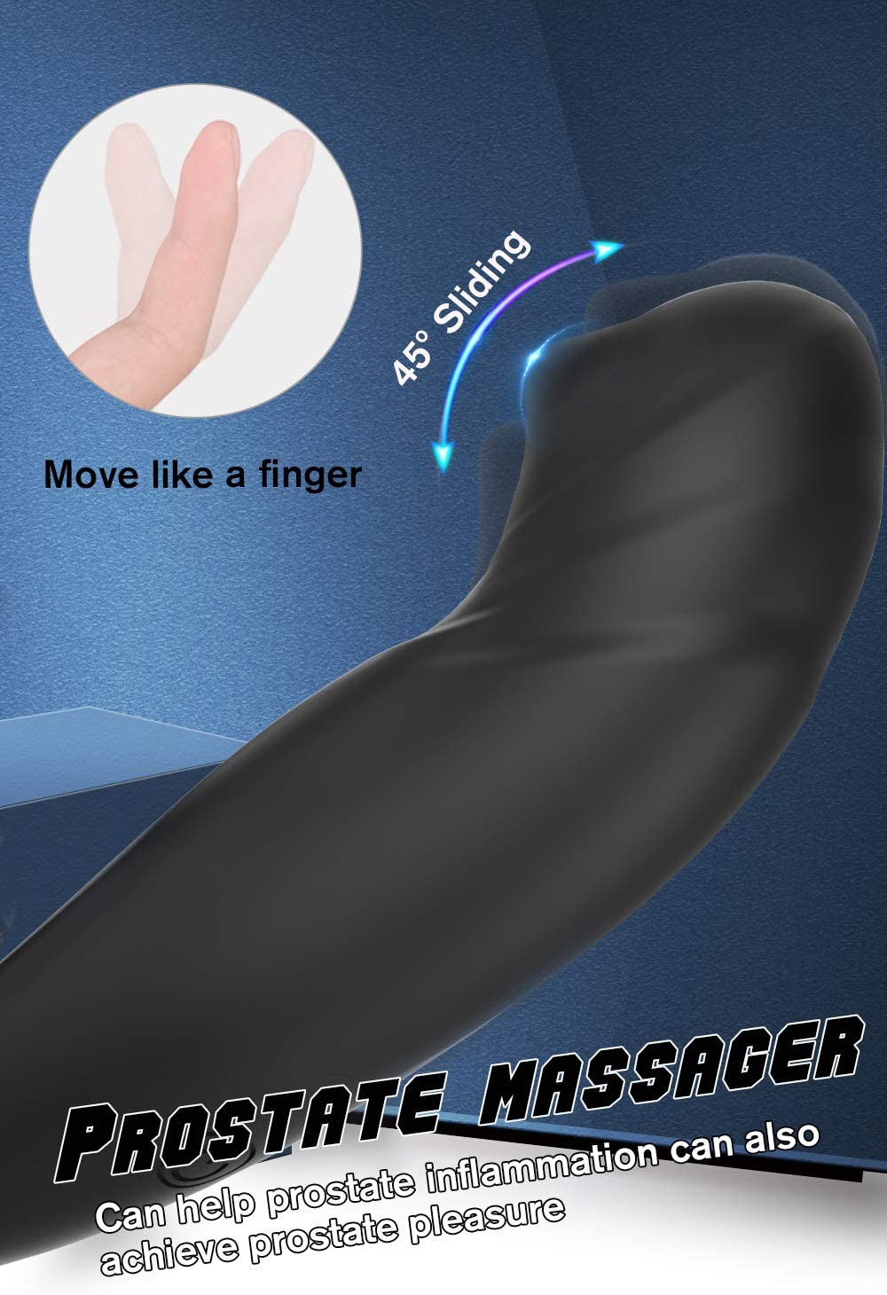 Stroking Prostate Massager & Anal Vibrator with 9 Vibration Patterns